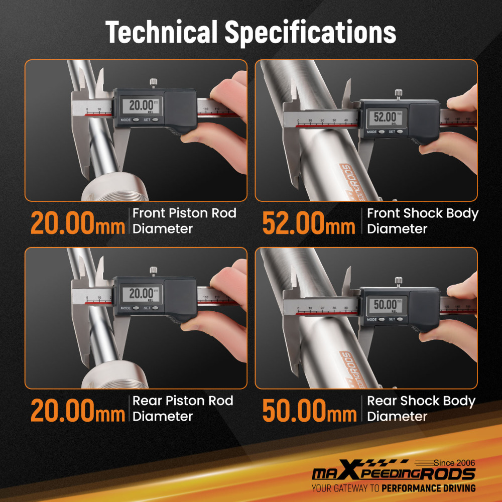 Comfort Coilovers Suspension KitEibach Springs compatible for Tesla model Y RWD 2020-25