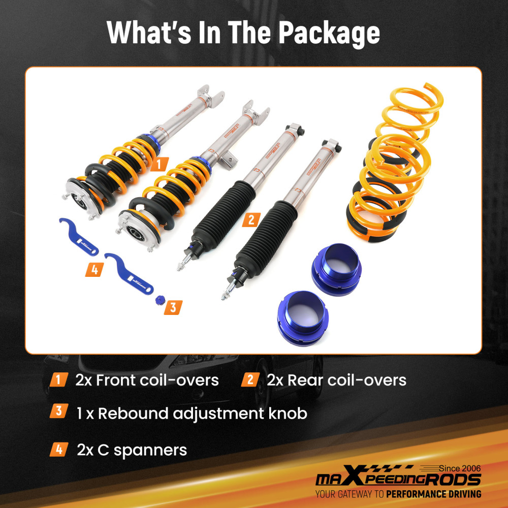 Comfort Coilovers Suspension KitEibach Springs compatible for Tesla model Y RWD 2020-25