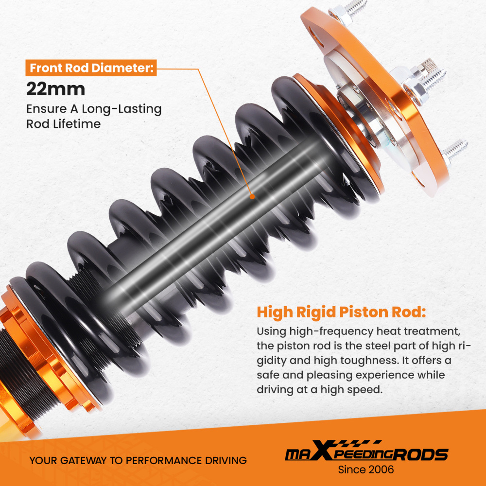 24 Click Damper Coilovers compatible for Nissan 350Z 03-08 compatible for Infiniti G35 Coupe Sedan 2003-06