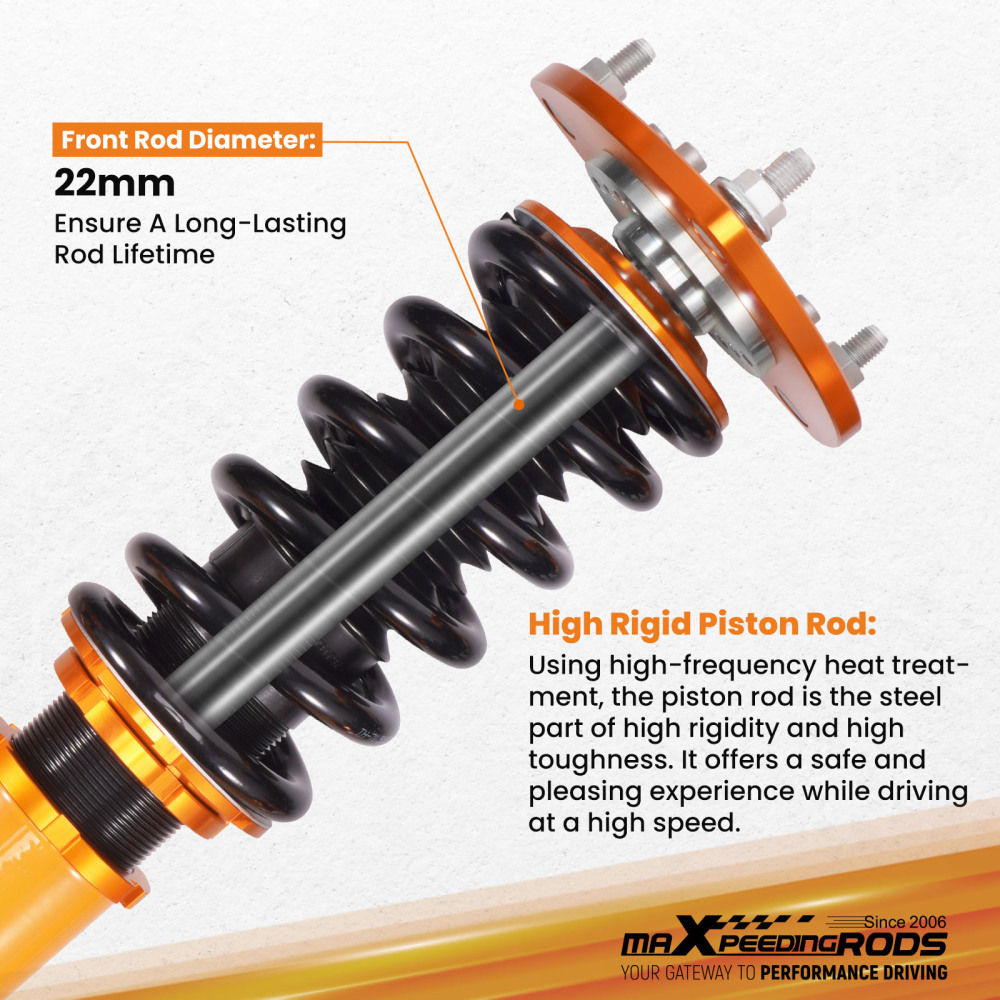 MaXpeedingrods Suspension Coilovers 24 Way Damping compatible for Honda Accord 2013-2017