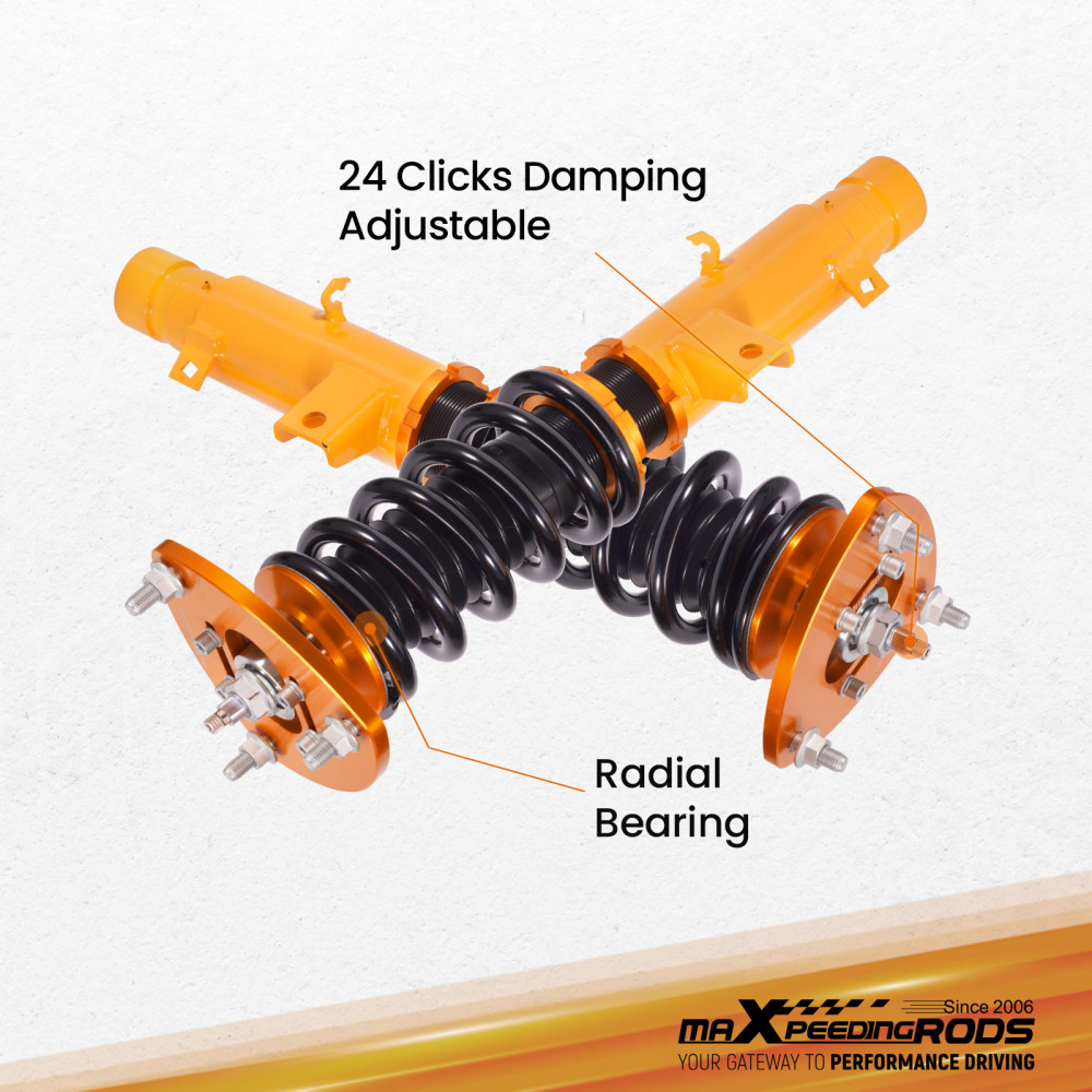 MaXpeedingrods Suspension Coilovers 24 Way Damping compatible for Honda Accord 2013-2017
