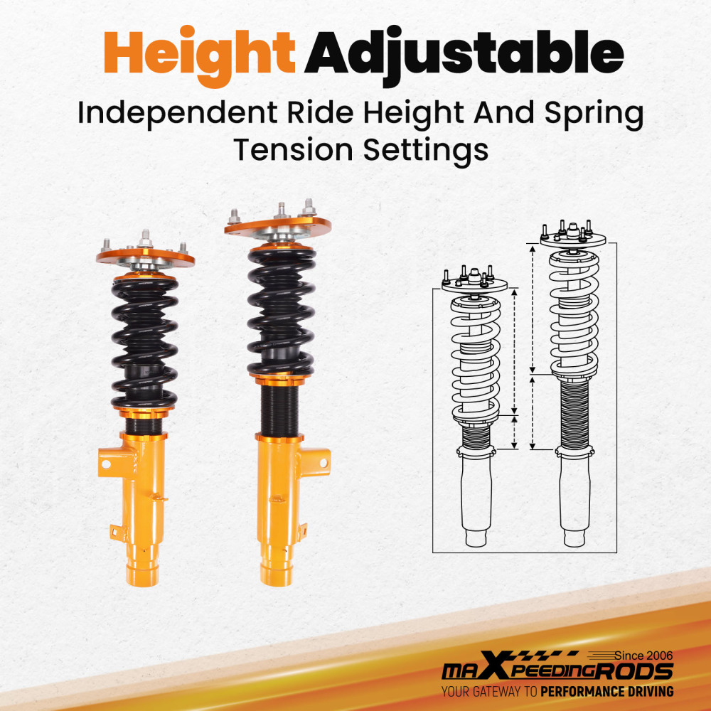 MaXpeedingrods Suspension Coilovers 24 Way Damping compatible for Honda Accord 2013-2017