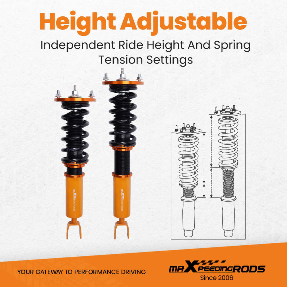 Coilovers Suspension Kit compatible pour Honda Accord V CC, CD 2.2 2.2i 1994-1997