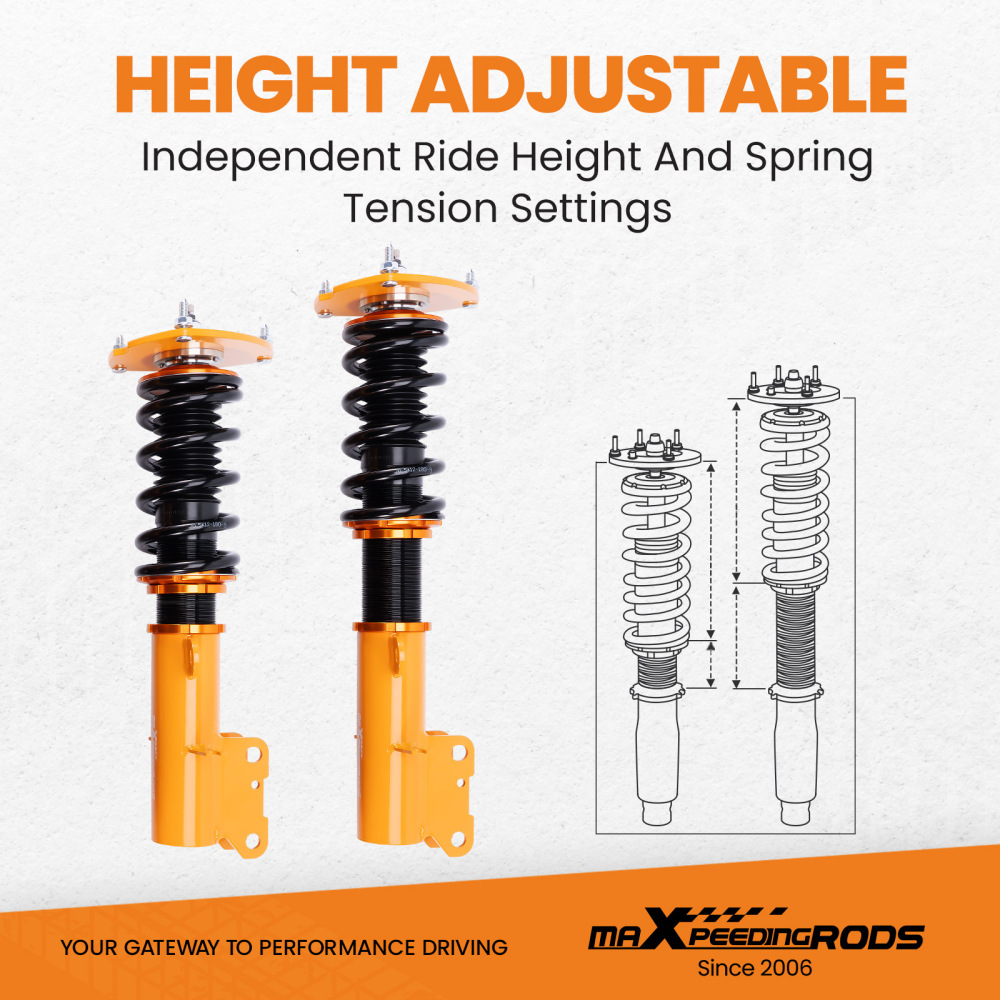 Adjustable Racing Coilovers Set Coils compatible for Nissan Altima 07-13 compatible for Nissan maxima coilovers 09-14