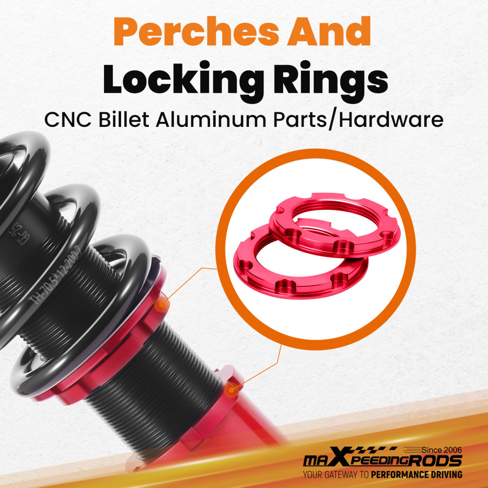 Coilovers 24 Level Adjustable Damper Lowering Kit compatible for Honda Civic 2012-2015