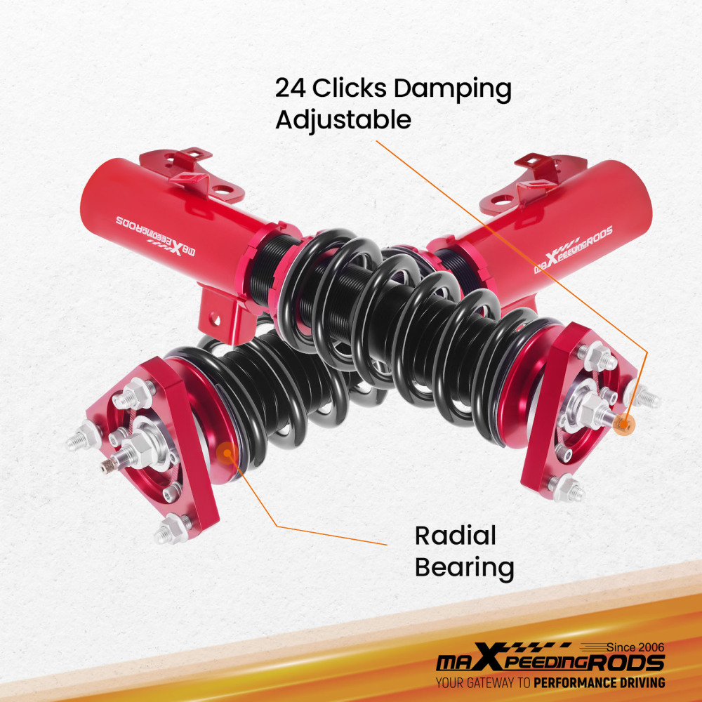 Coilovers 24 Level Adjustable Damper Lowering Kit compatible for Honda Civic 2012-2015