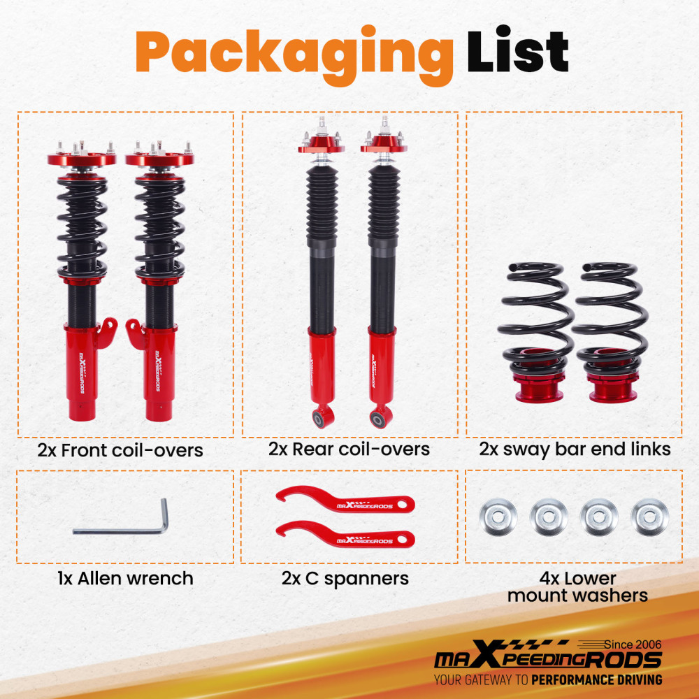 Coilovers Coilover Suspension Struts compatible for BMW E46 3 Series 328i 325i 320i 323i