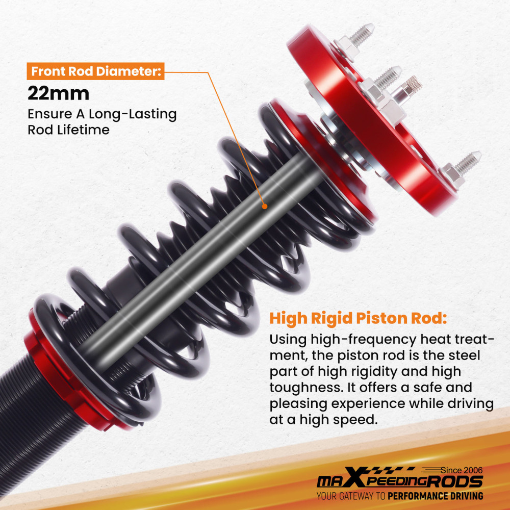 Kit ammortizzatori per auto Anteriore e Posteriore compatibile per BMW E46 98-05 Lowering Kit