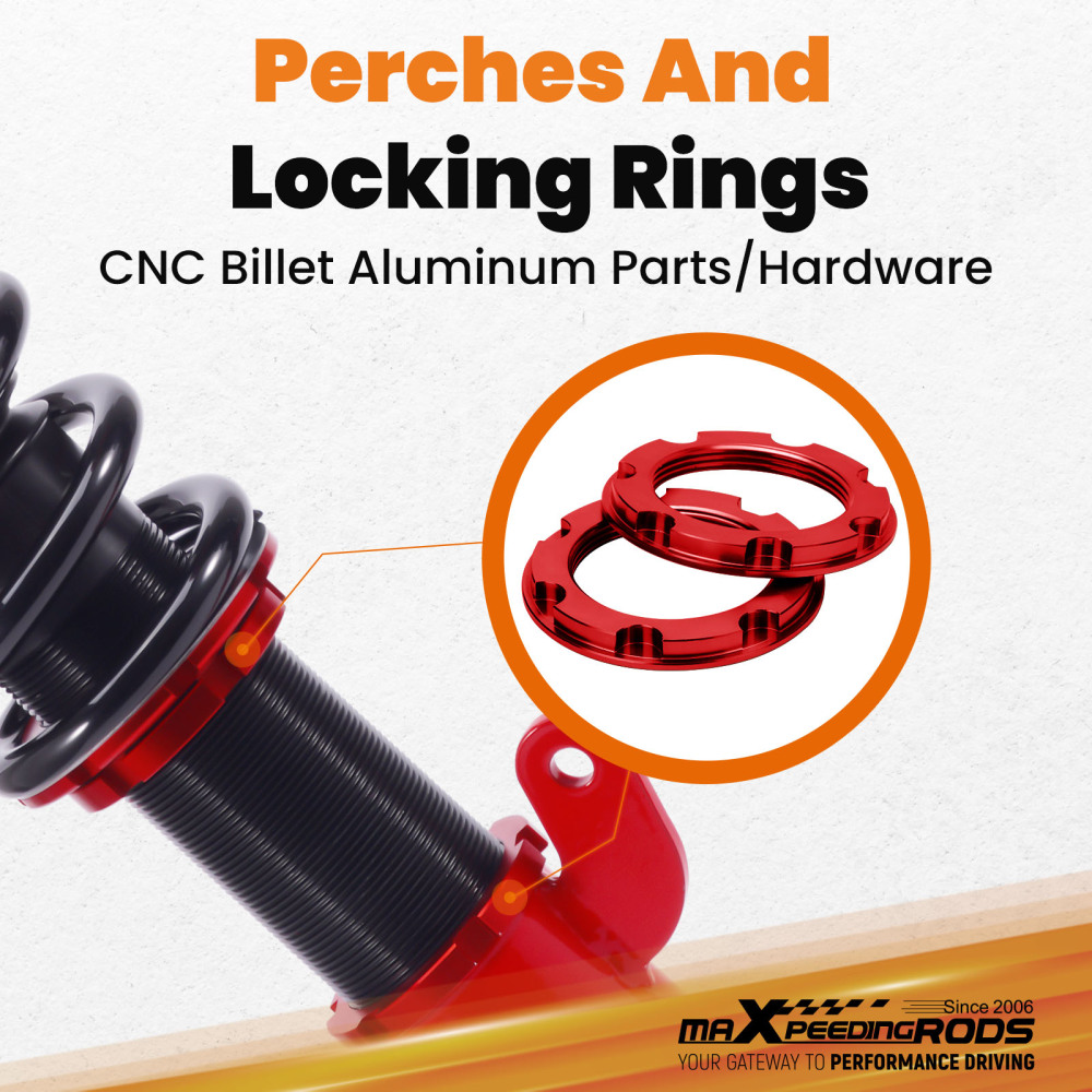 Kit ammortizzatori per auto Anteriore e Posteriore compatibile per BMW E46 98-05 Lowering Kit