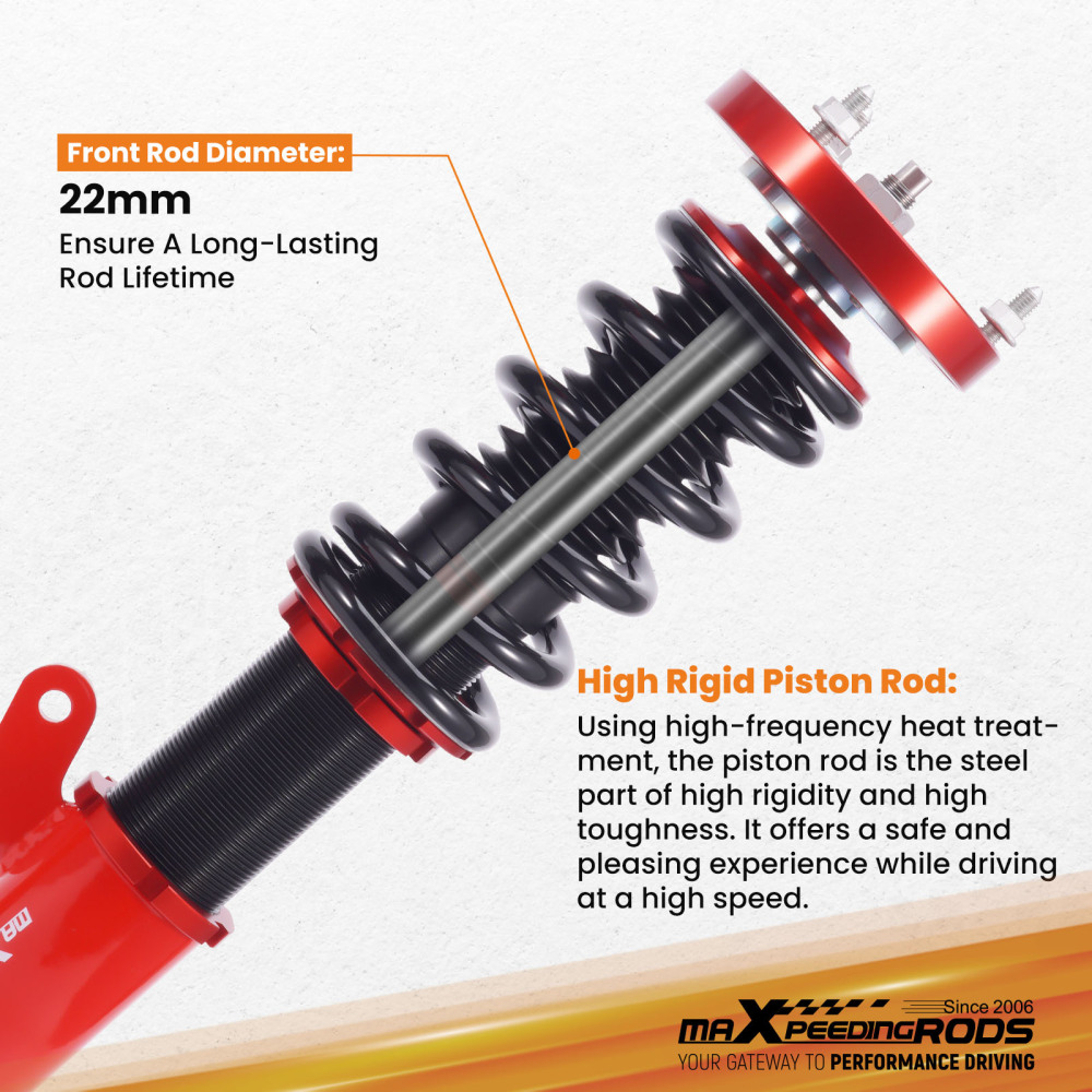 Amortisseurs Combinés Filetés compatible pour BMW 3 Series E46 1998 a 2005 berline 328i 318d