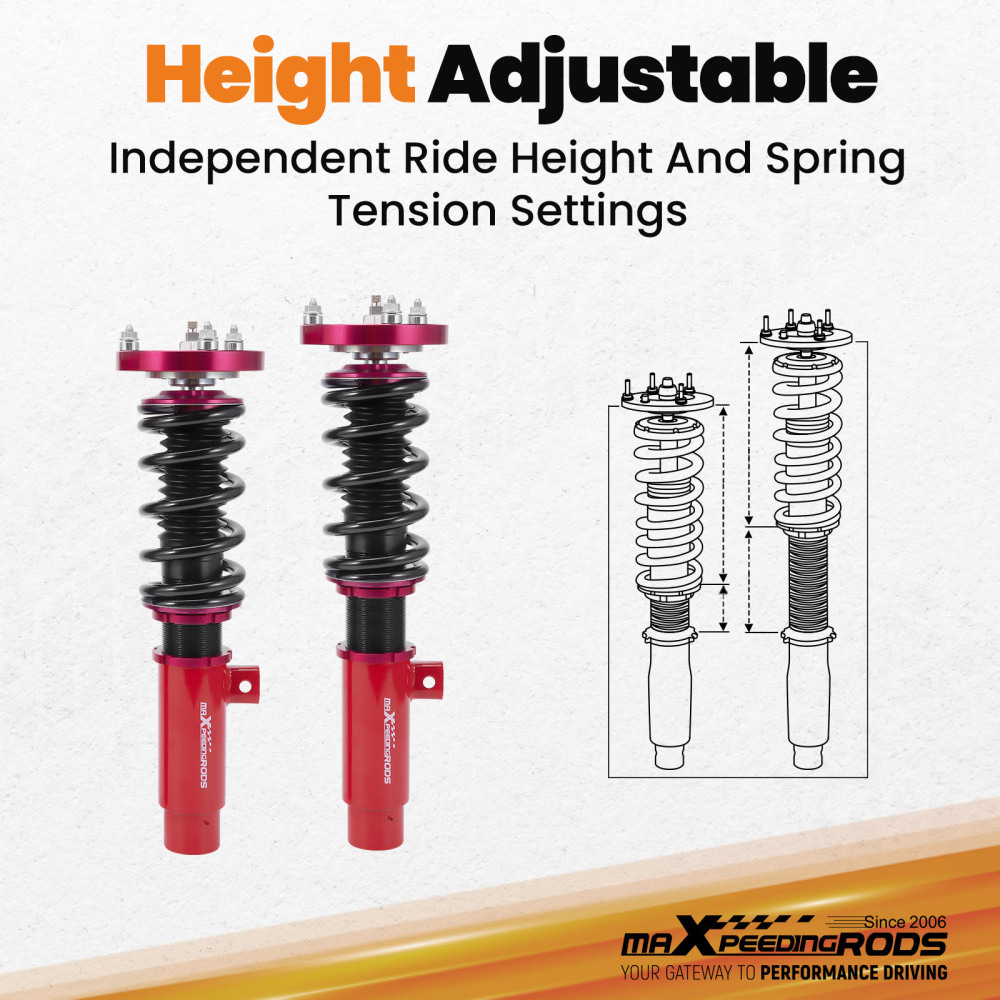 MaXpeedingrods 24 Way Damper Coilover Shocks compatible for BMW E92 E93 06-13 3 SERIES RWD