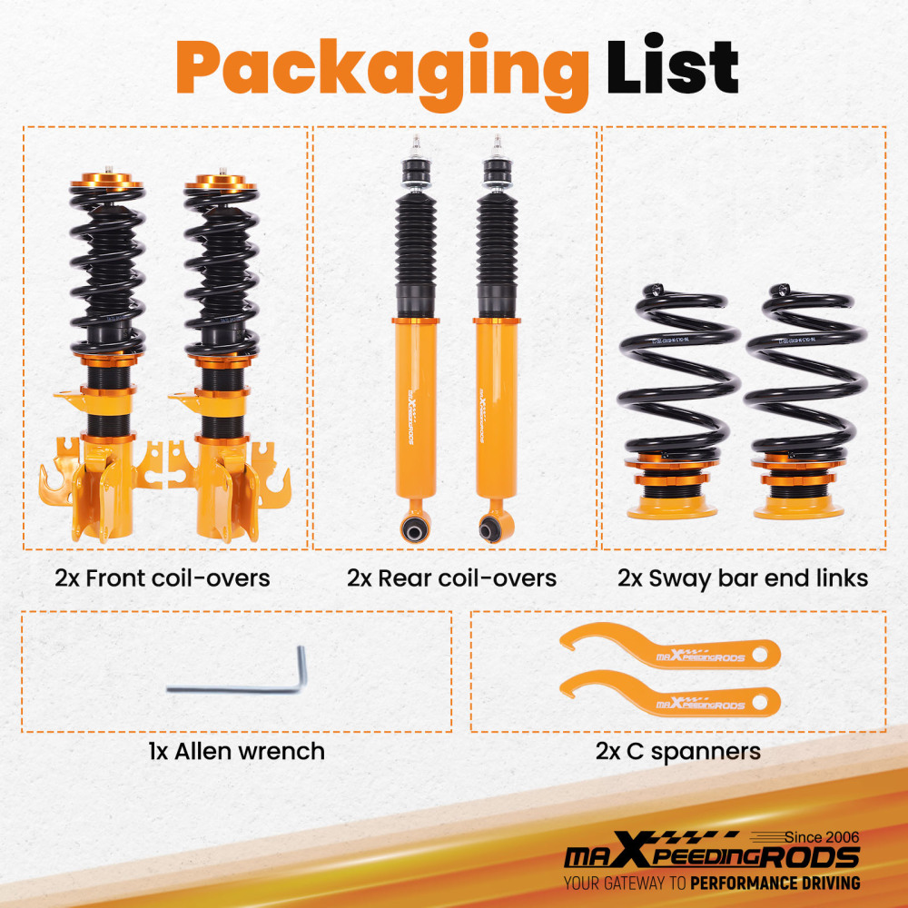 Coilover Strut Shock Absorber compatible for Holden Commodore VX VY VT VZ Damper Adjustable