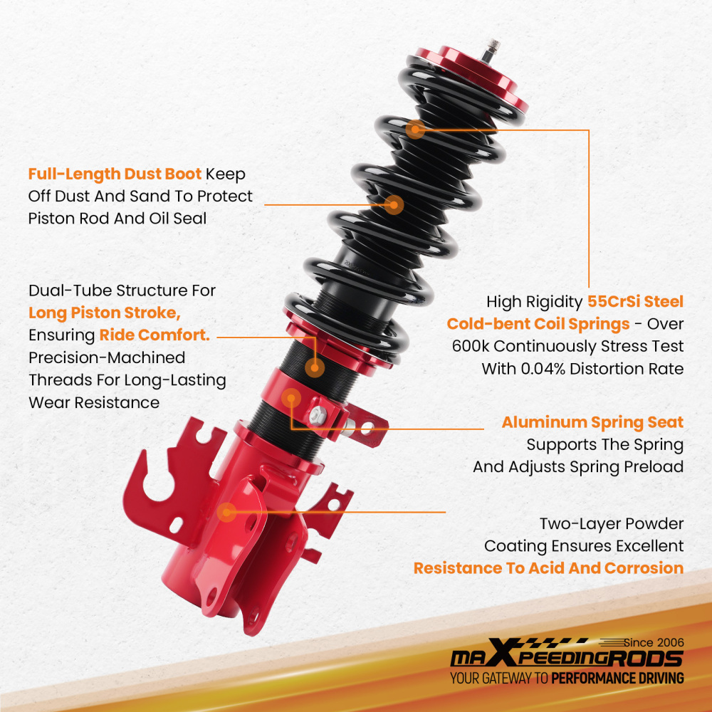 Coilovers Set compatible for Holden Commodore Ve Ute Sedan Wagon 24 Ways Adjustable Damper Lowering Kit