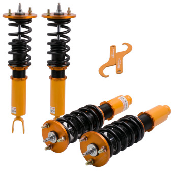 Compatible for Honda Accord Coilover Suspension Kits 1994-1997 Shocks Struts 24 Step Adjustable Damper Lowering Kit