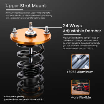 Compatible for Honda Accord Coilover Suspension Kits 1994-1997 Shocks Struts 24 Step Adjustable Damper Lowering Kit