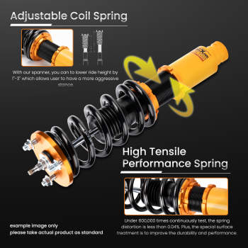 Compatible for Honda Accord Coilover Suspension Kits 1994-1997 Shocks Struts 24 Step Adjustable Damper Lowering Kit
