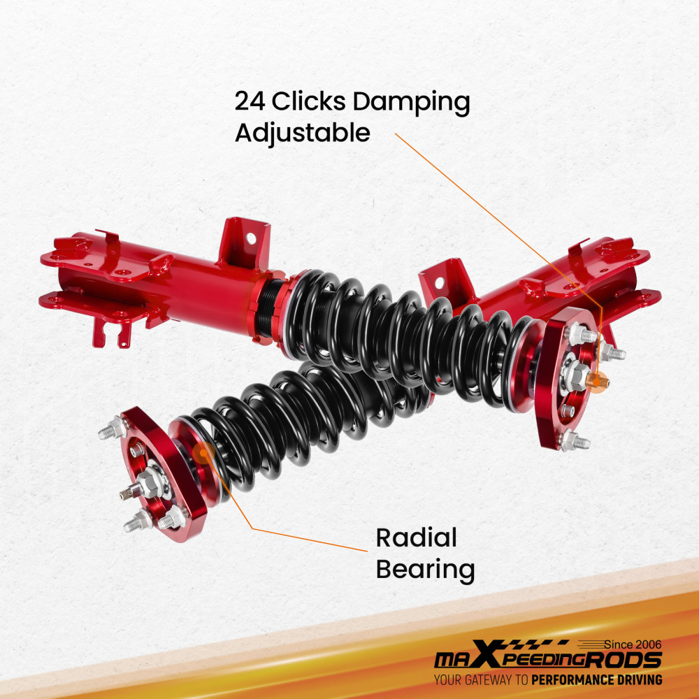 MaXpeedingrods 24 Way Damper Coilover Suspension Kit compatible for Mazda 3 BM/BN 2014-2018