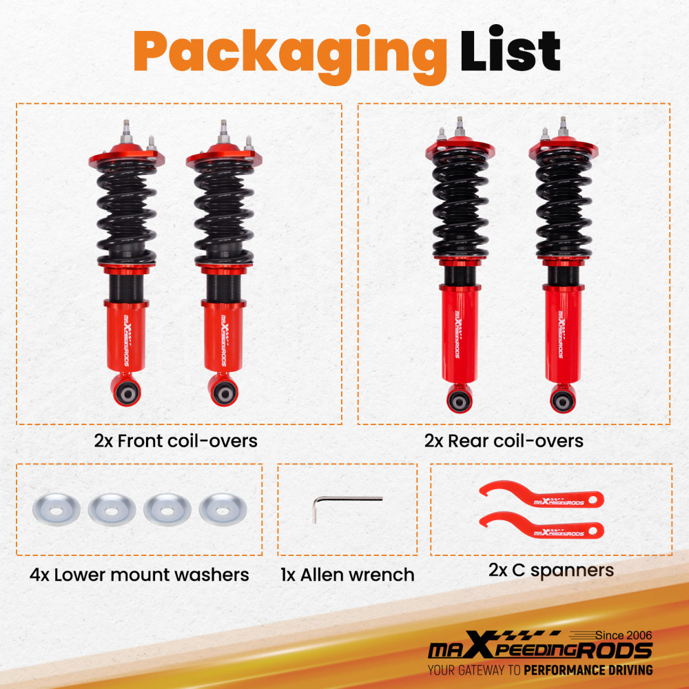 Coilover Spring Shock Assembly Kit compatible for Mazda Miata MX-5 MX5 NA 1.6L1.8L 89-98