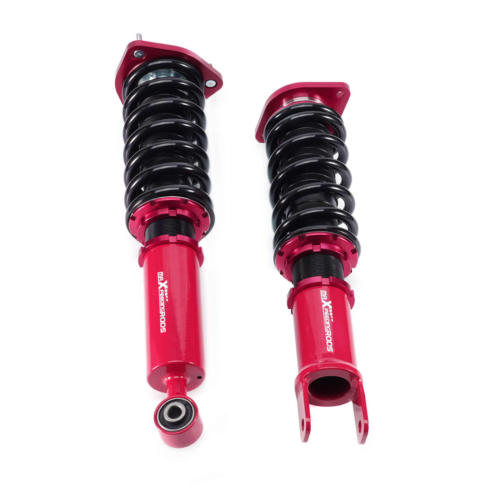 パーツ Adjustable Coilover Suspension Set (Red) Coilovers Suspension 24 Way Adjustable Damper compatible for
