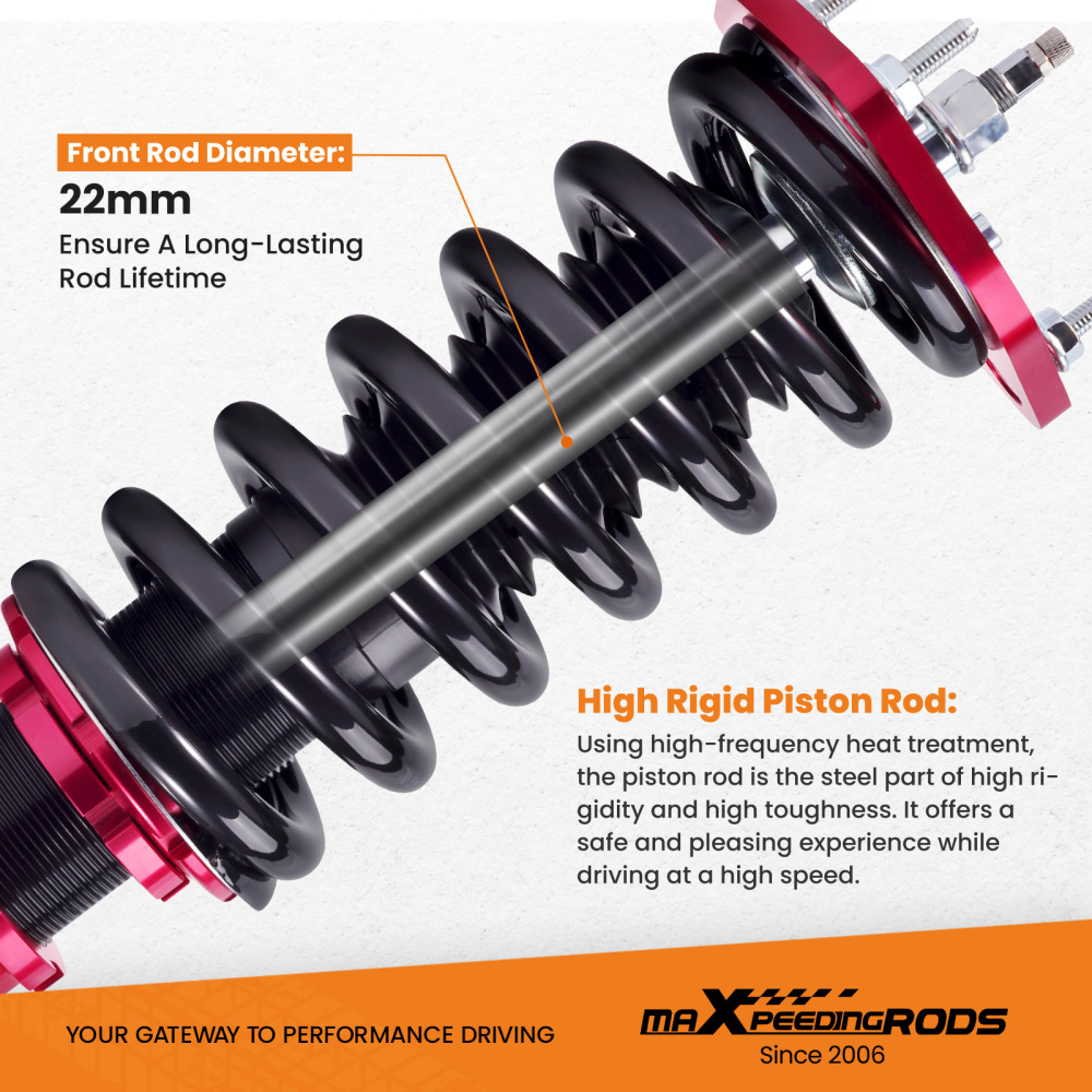 KIt Assetto a Ghiera Ammortizzatori compatibile per Infiniti G37 Coupe compatibile per Nissan 370Z Coupé