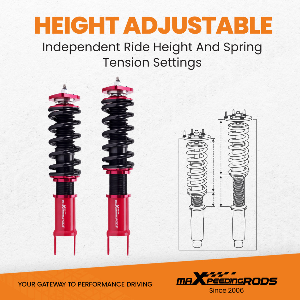 KIt Assetto a Ghiera Ammortizzatori compatibile per Infiniti G37 Coupe compatibile per Nissan 370Z Coupé