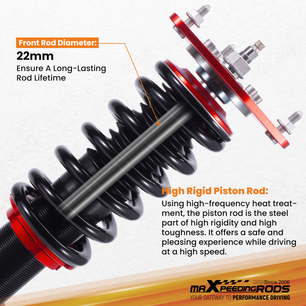 24 Ways Adj. Coilover Suspension Strut compatible for Subaru Impreza WRX GDA GDB EJ207 EJ25