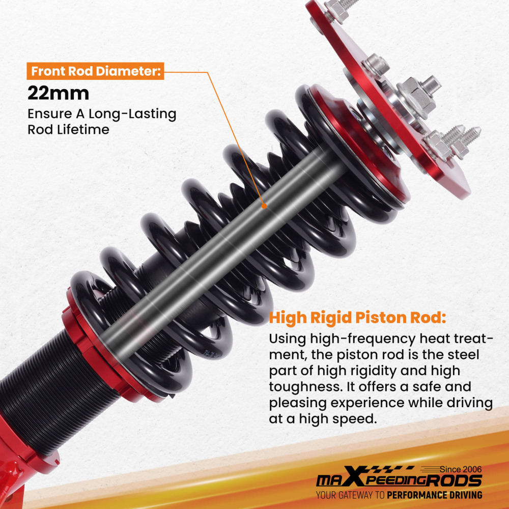 4x Coilovers compatible for Subaru Impreza WRX & STi (GDA/GDB) 2000-2007 Suspension Struts