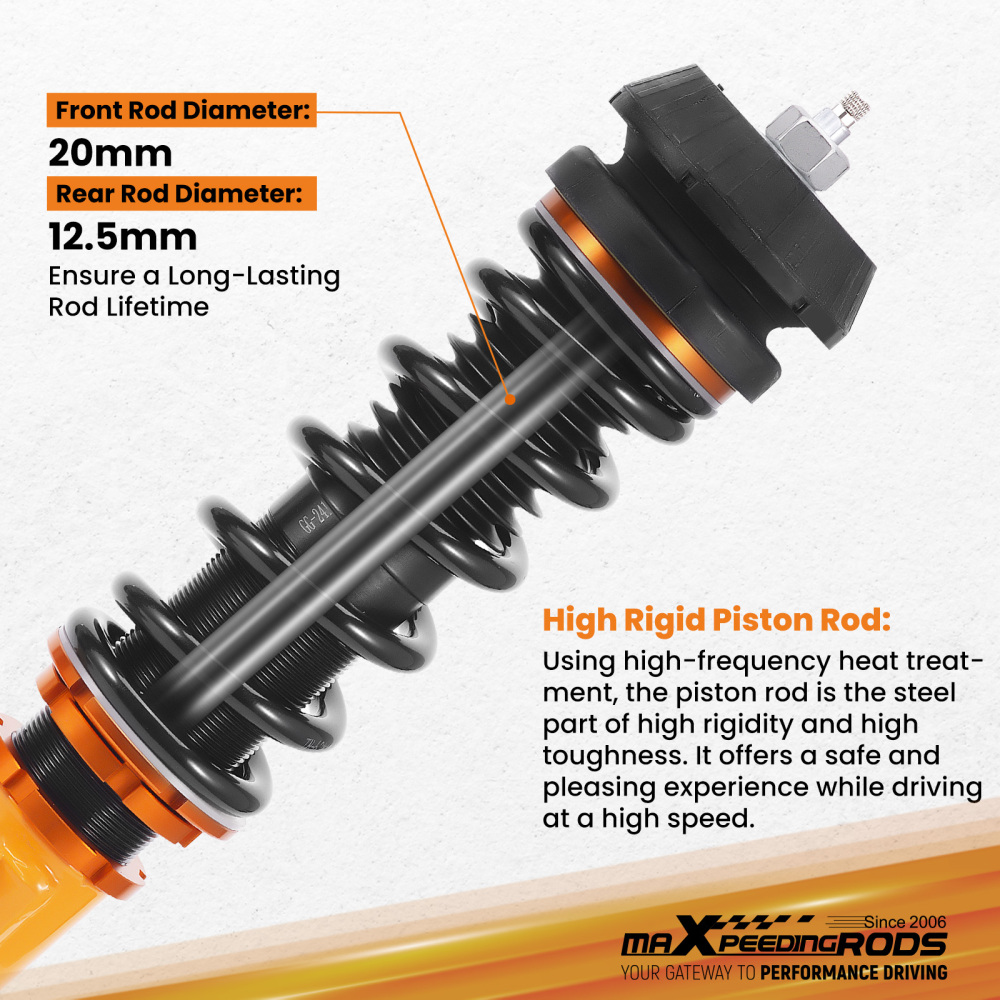 24 Level Adjustable Suspension Coilover Kit compatible for Holden Commodore VF Sedan 13-17