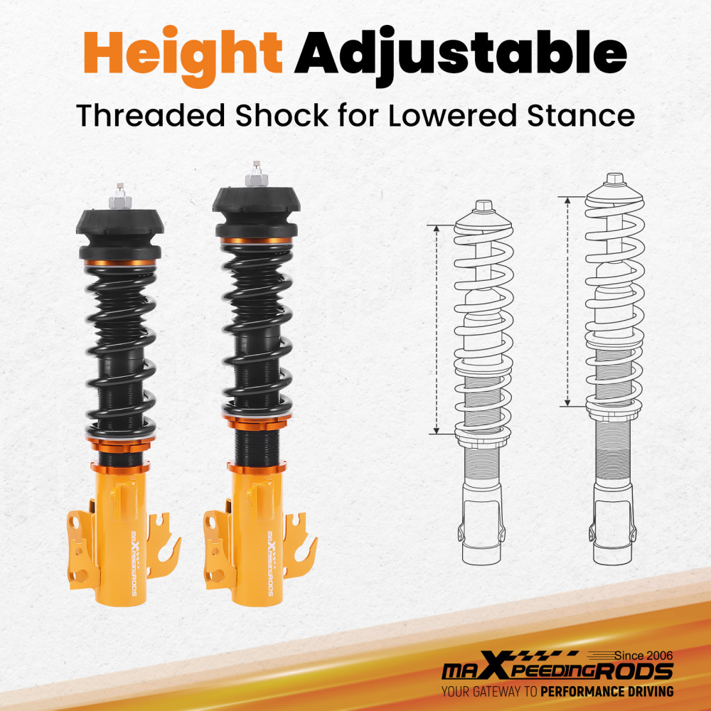 24 Level Adjustable Suspension Coilover Kit compatible for Holden Commodore VF Sedan 13-17