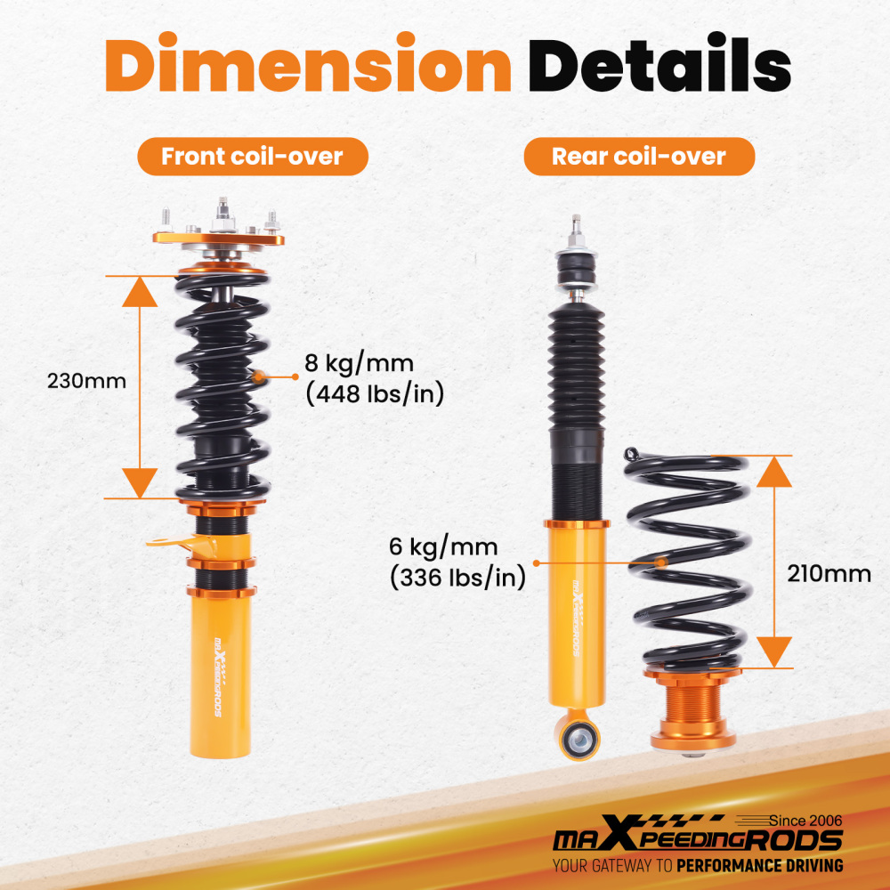24-Way Adjustable Damper Coilover Coilovers compatible for Holden Commodore VN VP 1988-1993