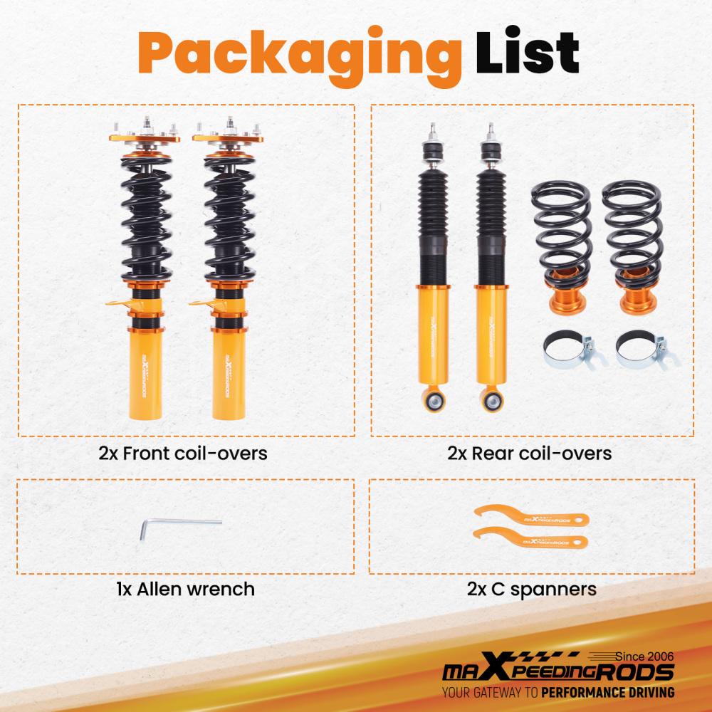 24-Way Adjustable Damper Coilover Coilovers compatible for Holden Commodore VN VP 1988-1993