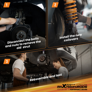 MaXpeedingrods C1 Coilovers Suspension Lowering Kit compatible for Honda Civic 2001-2005
