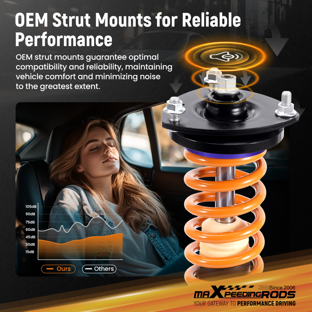 MaXpeedingrods C1 Coilovers Suspension Lowering Kit compatible for Honda Civic 2001-2005