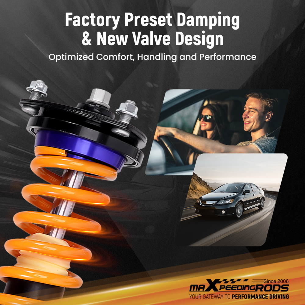 MaXpeedingrods C1 Coilovers Suspension Lowering Kit compatible for Honda Civic 2001-2005