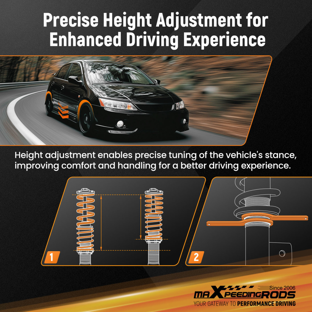 MaXpeedingrods Comfort 1 Coilover Suspension Kit For HONDA CIVIC 87-92 CRX 89-91