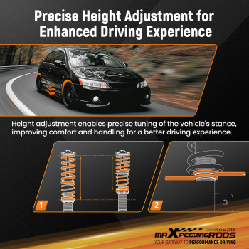 MaXpeedingrods C1 Coilovers Suspension Lowering Kit compatible for Honda Civic MK IV 1987-1993