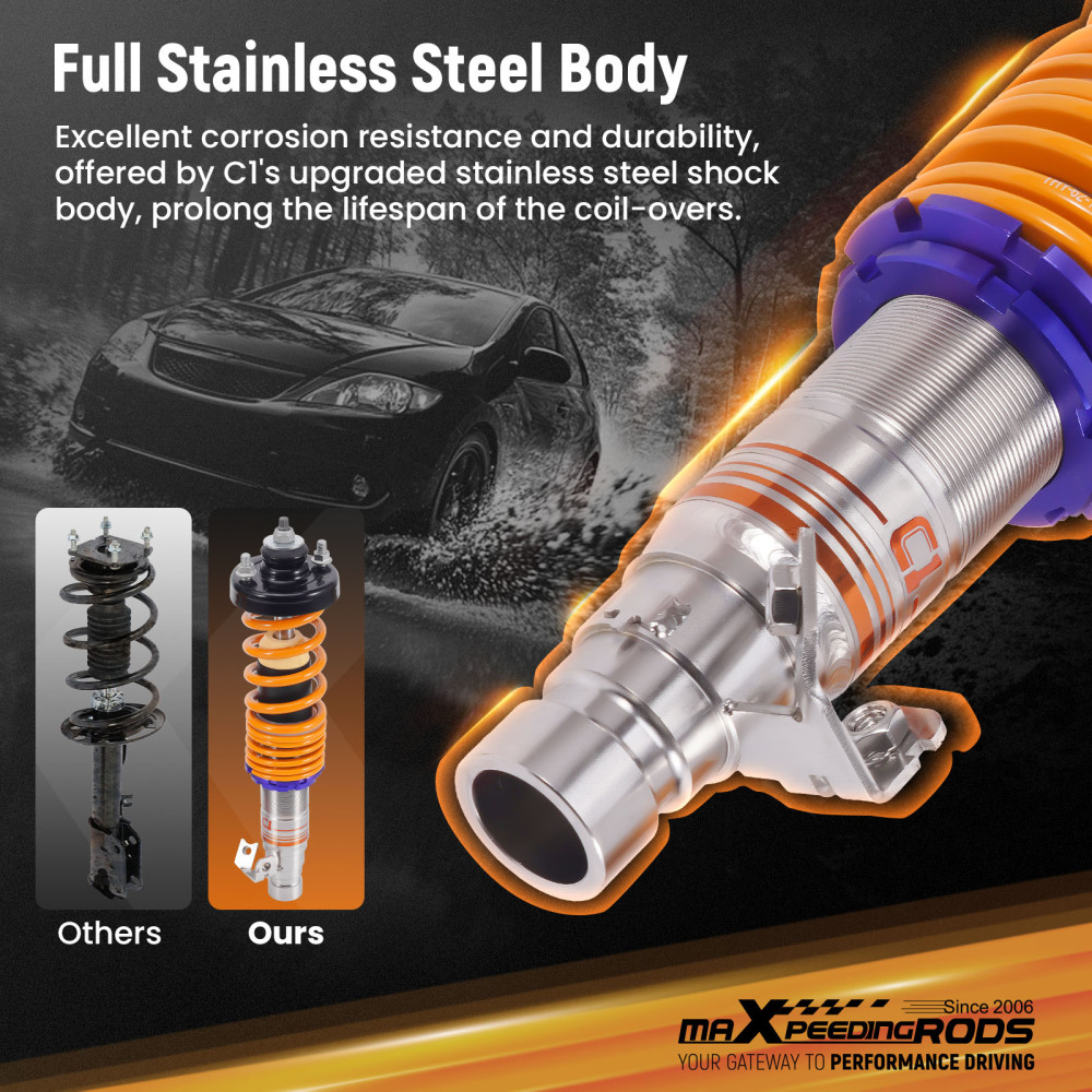 MaXpeedingrods Comfort 1 Coilover Suspension Kit For HONDA CIVIC 87-92 CRX 89-91