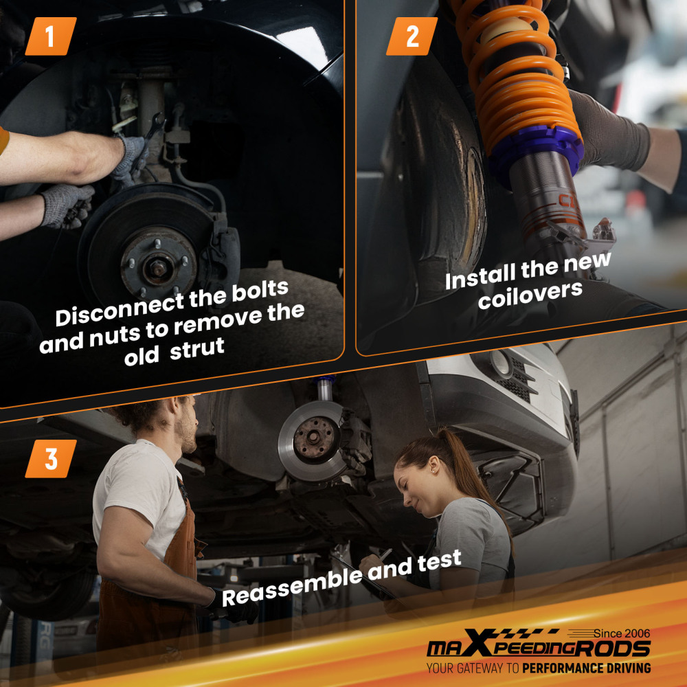 MaXpeedingrods Comfort 1 Coilover Suspension Kit For HONDA CIVIC 87-92 CRX 89-91