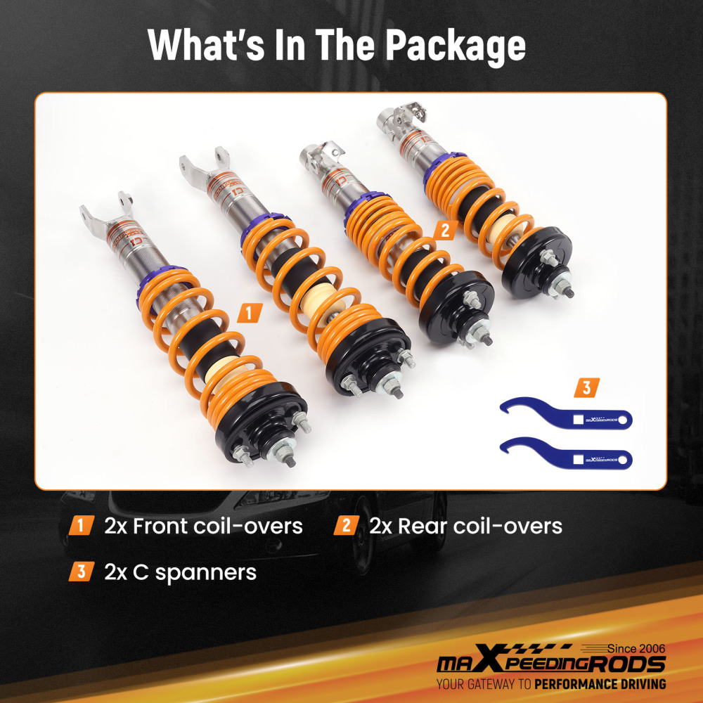 MaXpeedingrods Comfort 1 Coilover Suspension Kit For HONDA CIVIC 87-92 CRX 89-91