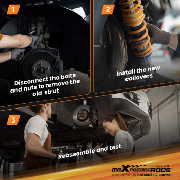 MaXpeedingrods Comfort 1 Coilovers Struts For BMW 3 Series E36 Coupe Sedan 91-99	