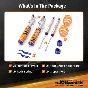 MaXpeedingrods Comfort 1 Coilovers Struts For BMW 3 Series E36 Coupe Sedan 91-99	
