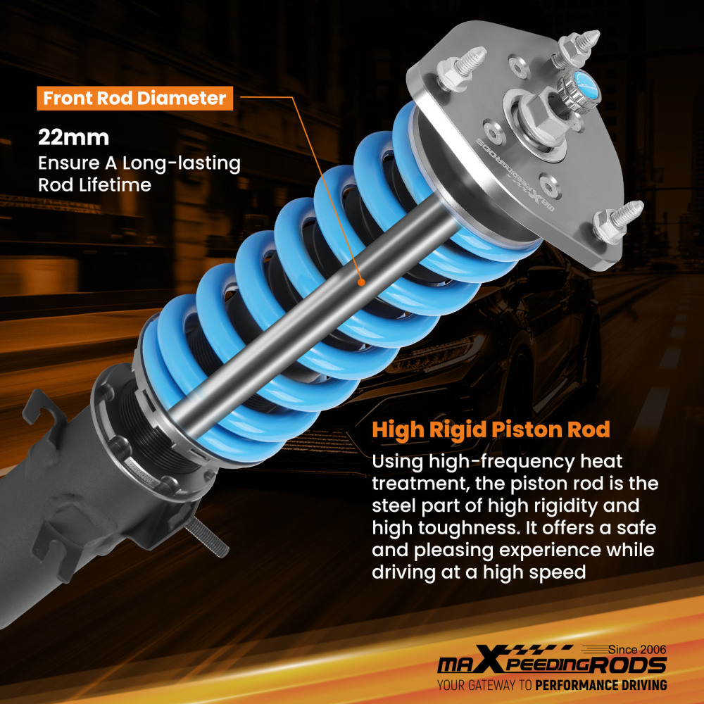 24 Click Damper Coilovers compatible for Nissan 350Z 03-08 compatible for Infiniti G35 Coupe Sedan 2003-06Lowering Kit