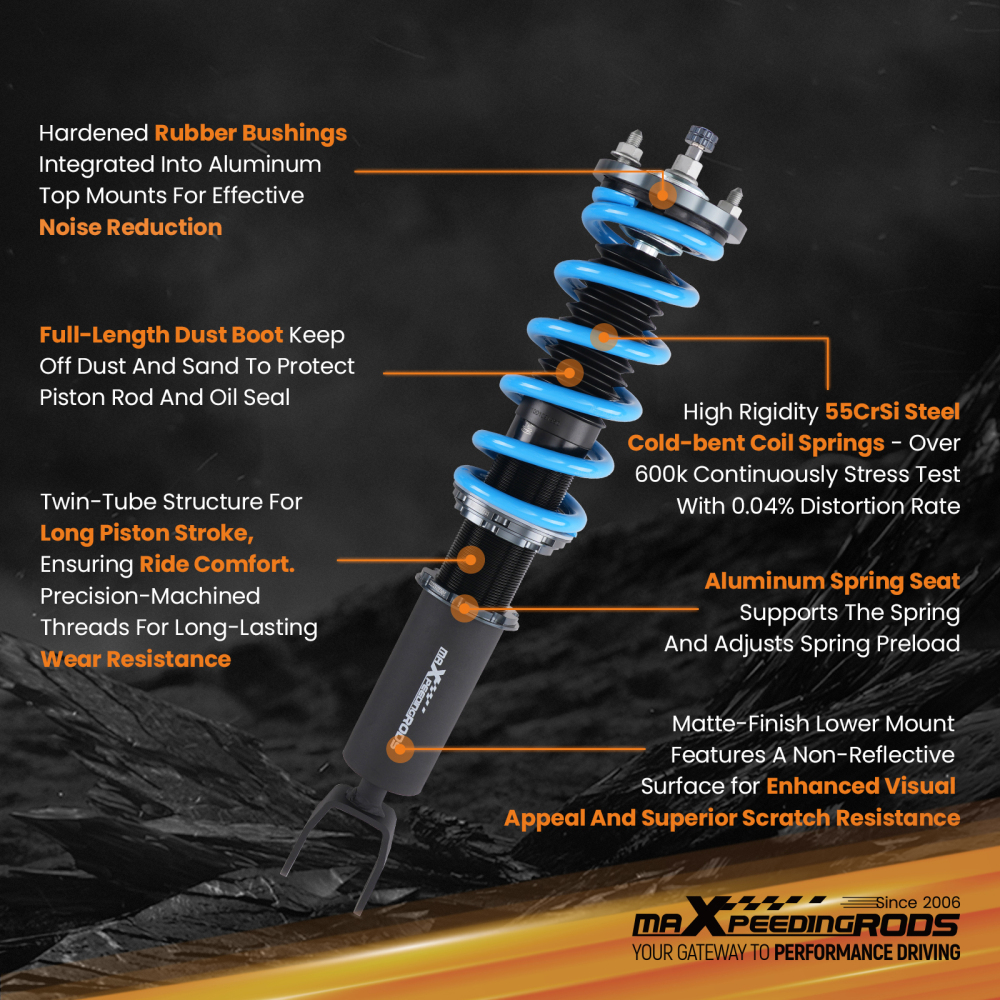 Adjustable Coilover Compatible For Honda Accord VIII LX,SE,LX-P sedan CU1 CU2 CU3 2008-2015 Lowering Kit