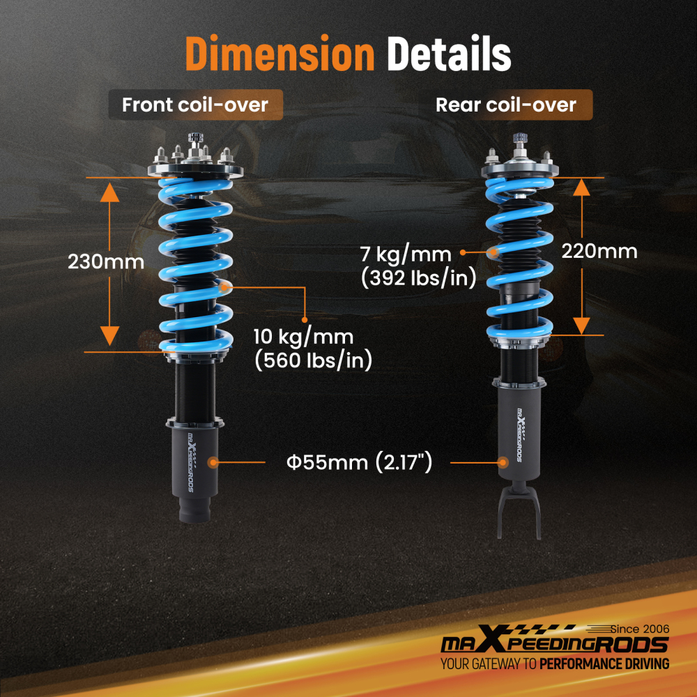 Adjustable Coilover Compatible For Honda Accord VIII LX,SE,LX-P sedan CU1 CU2 CU3 2008-2015 Lowering Kit