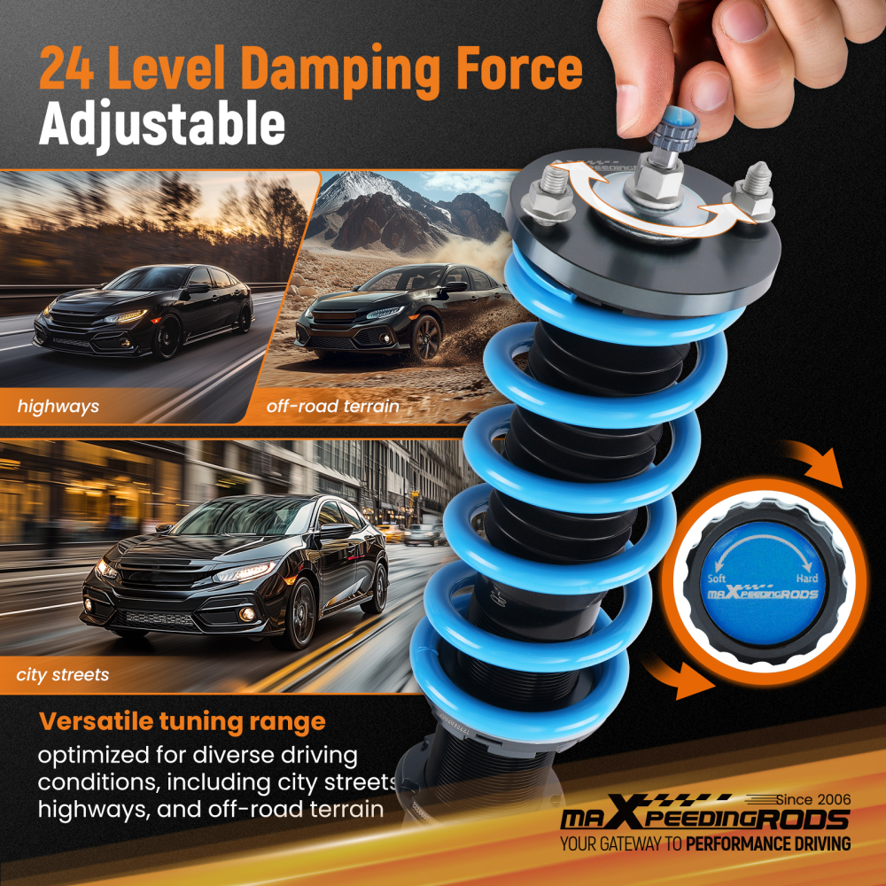 Adjustable Coilover Compatible For Honda Accord VIII LX,SE,LX-P sedan CU1 CU2 CU3 2008-2015 Lowering Kit