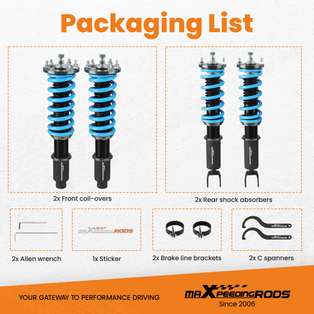 Adjustable Coilover Compatible For Honda Accord VIII LX,SE,LX-P sedan CU1 CU2 CU3 2008-2015 Lowering Kit