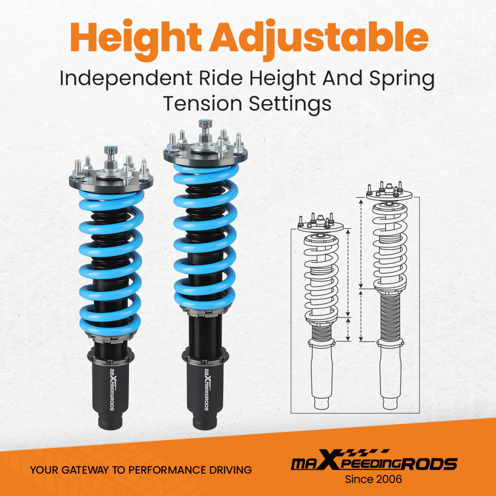 Adjustable Coilover Compatible For Honda Accord VIII LX,SE,LX-P sedan CU1 CU2 CU3 2008-2015 Lowering Kit