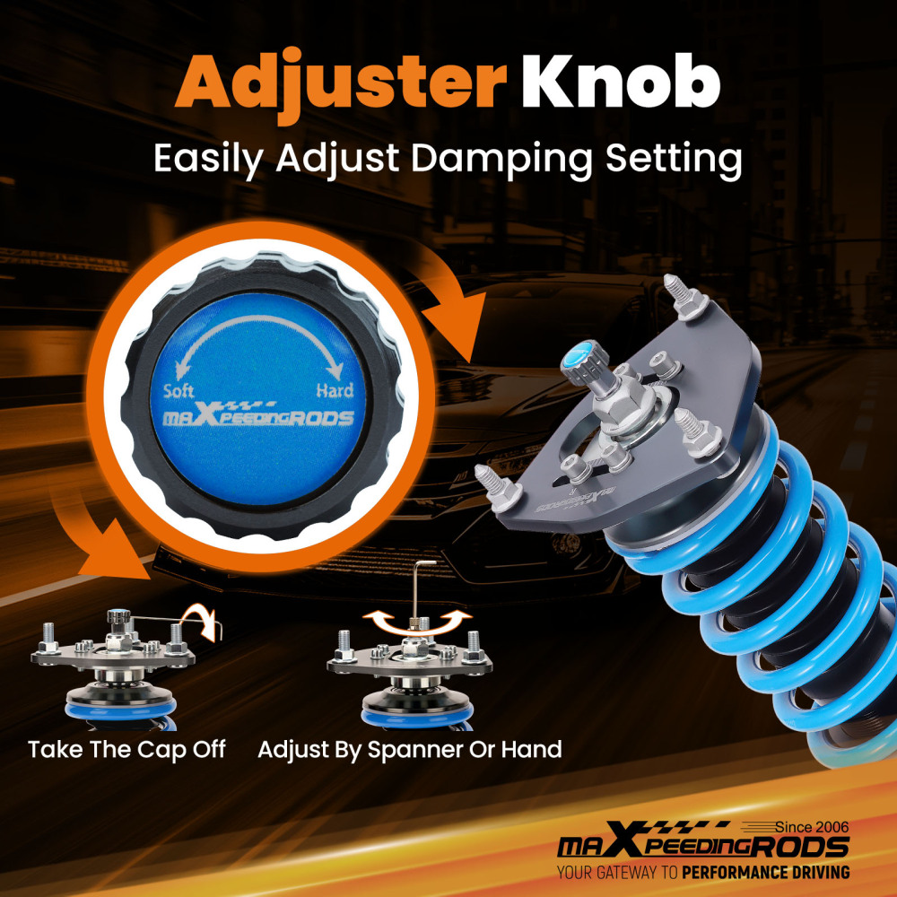 MaXpeedingrods 24 Step Adjustable Coilovers Kit compatible for Subaru BRZ / Compatible for Toyota GR86 22+