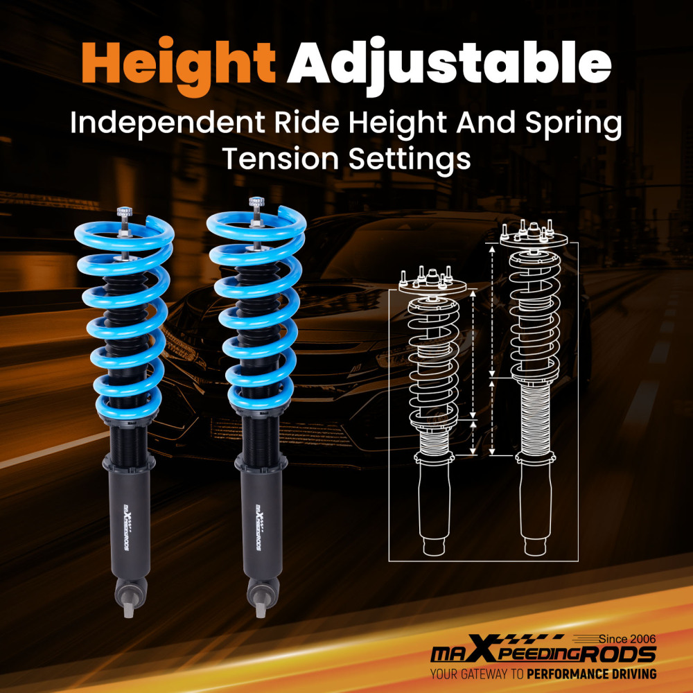 MaXpeedingrods Coilovers 24 Way Adjustable Suspension compatible for Cadillac CTS RWD 03-07