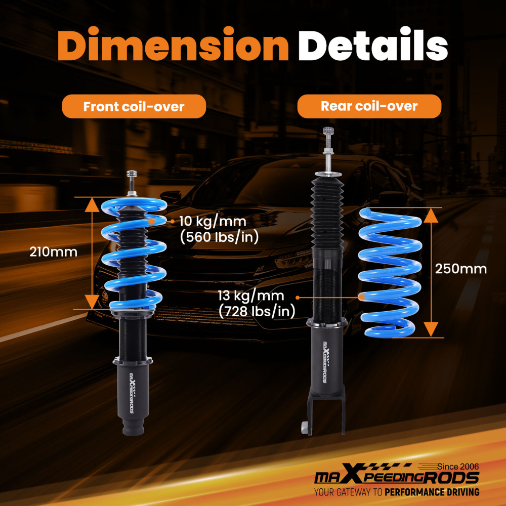 MaXpeedingrods Racing Coilovers Suspension Struts Kit compatible for Cadillac CTS AWD 08-14
